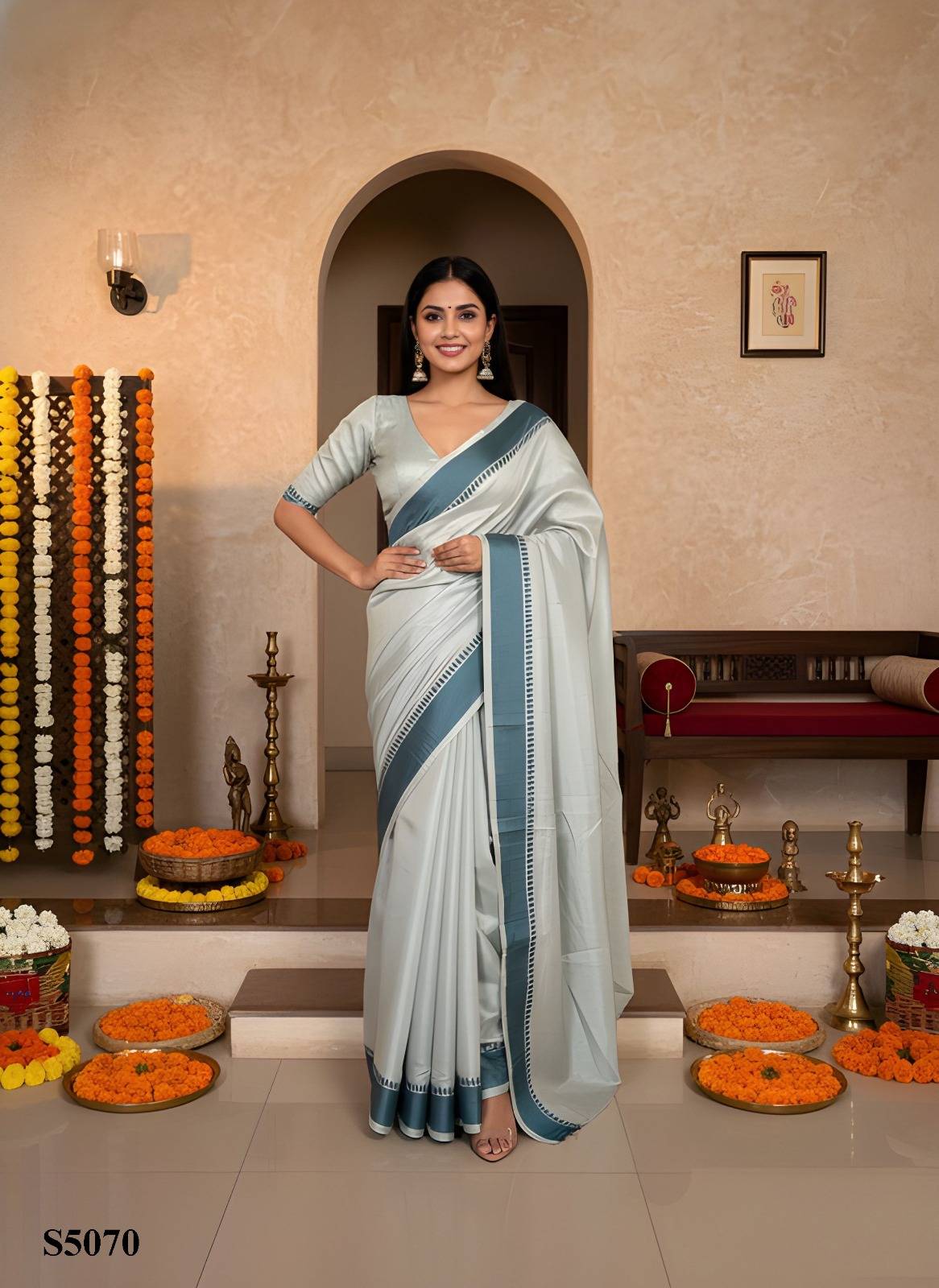 BAANI by Fashid  5067 to 5071 series Suits Colorful casual Wear Manipuri Kalam sarees At Wholesale